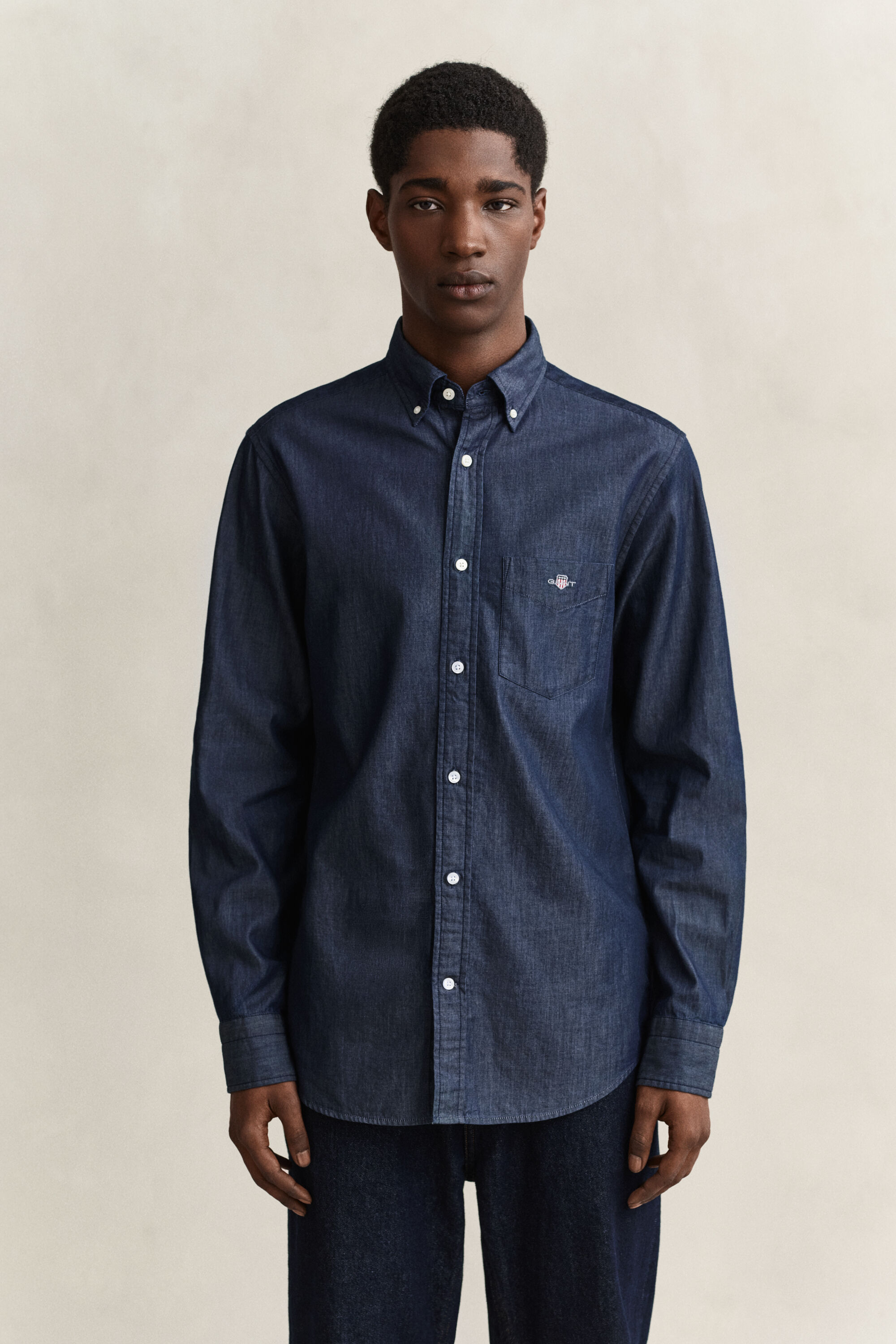 Camicia indaco regular fit