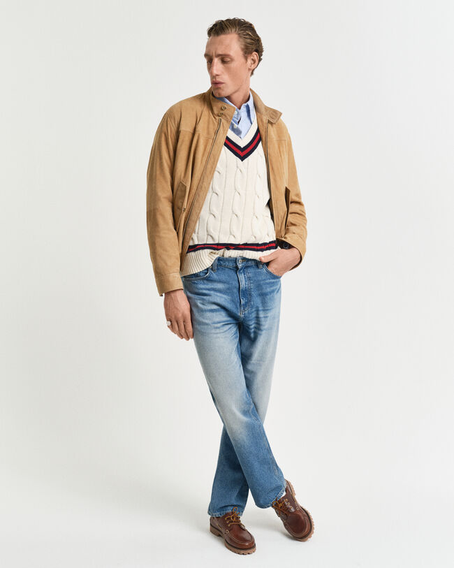 Giacca Harrington scamosciata