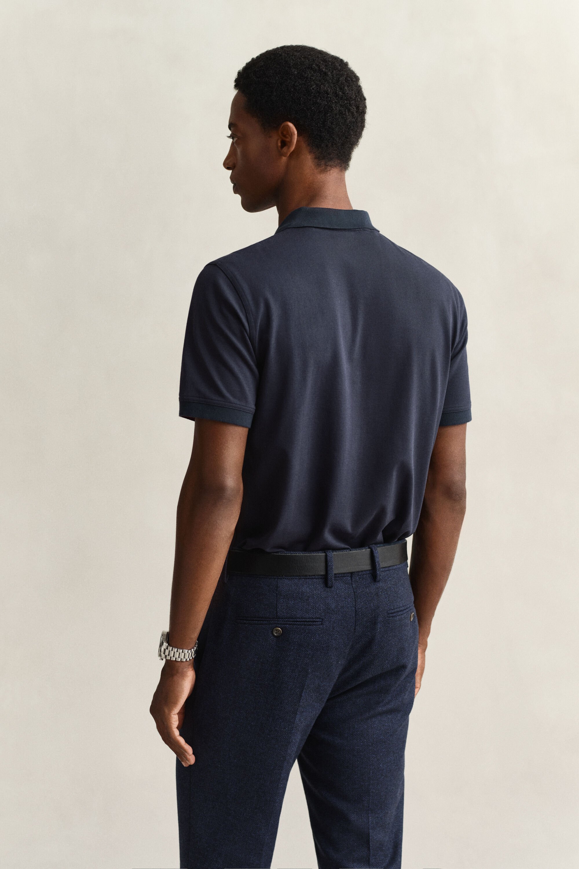 Polo in piqué a contrasto