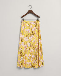 Gonna a portafoglio con stampa Iris