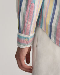 Camicia Oxford a righe multicolore regular fit