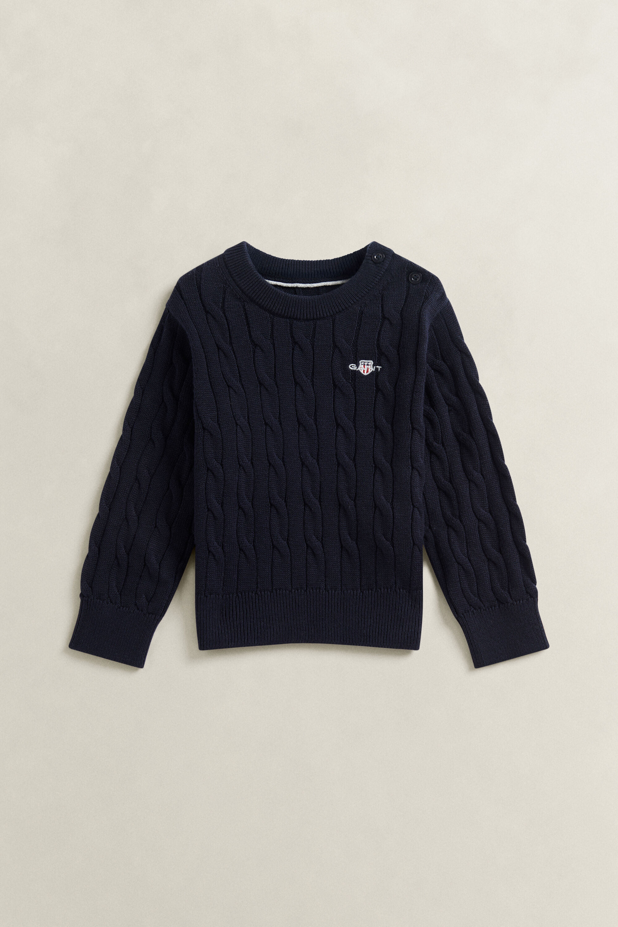 Maglia lavorata in cotone a trecce Shield Boys