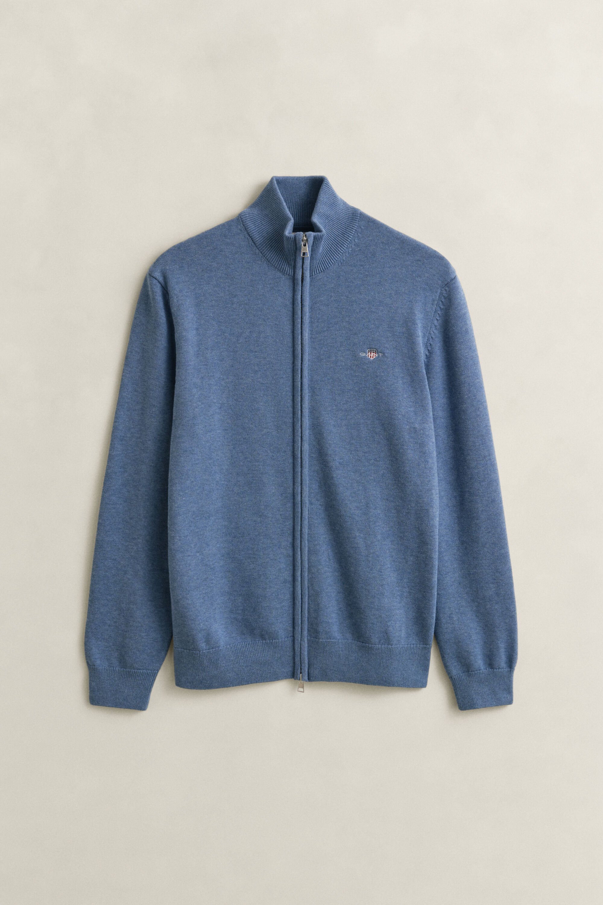 Cardigan in cotone casual con zip