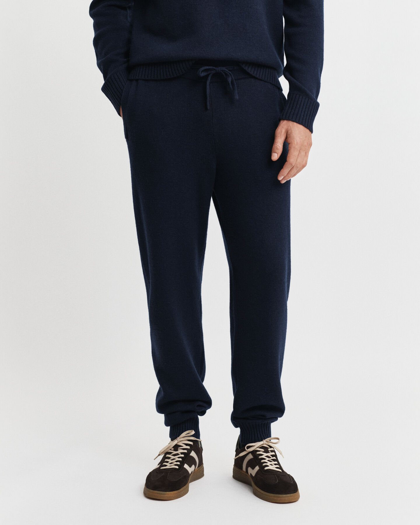Pantaloni in maglia in misto cashmere