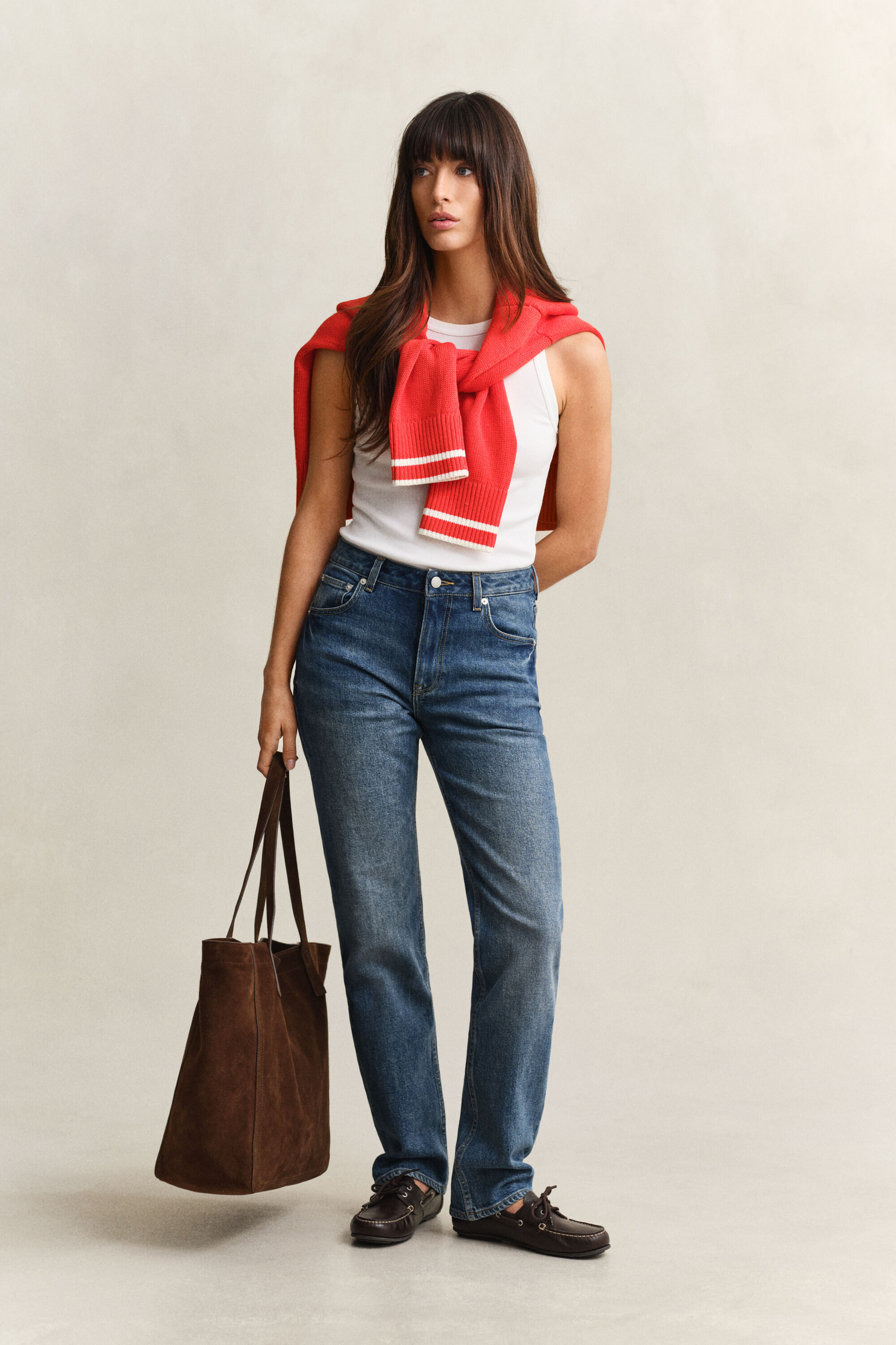 Jeans elasticizzati con gamba dritta