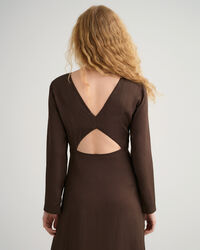 Maxi abito con schiena scoperta