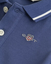 Body in piqu&eacute; con bordi a contrasto Baby