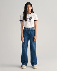 Jeans con fondo con spacco e gamba dritta Teen Girls