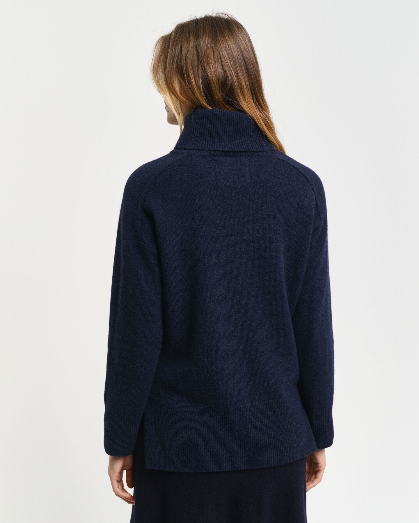 Maglia a collo alto con dettagli con motivo a spina di pesce