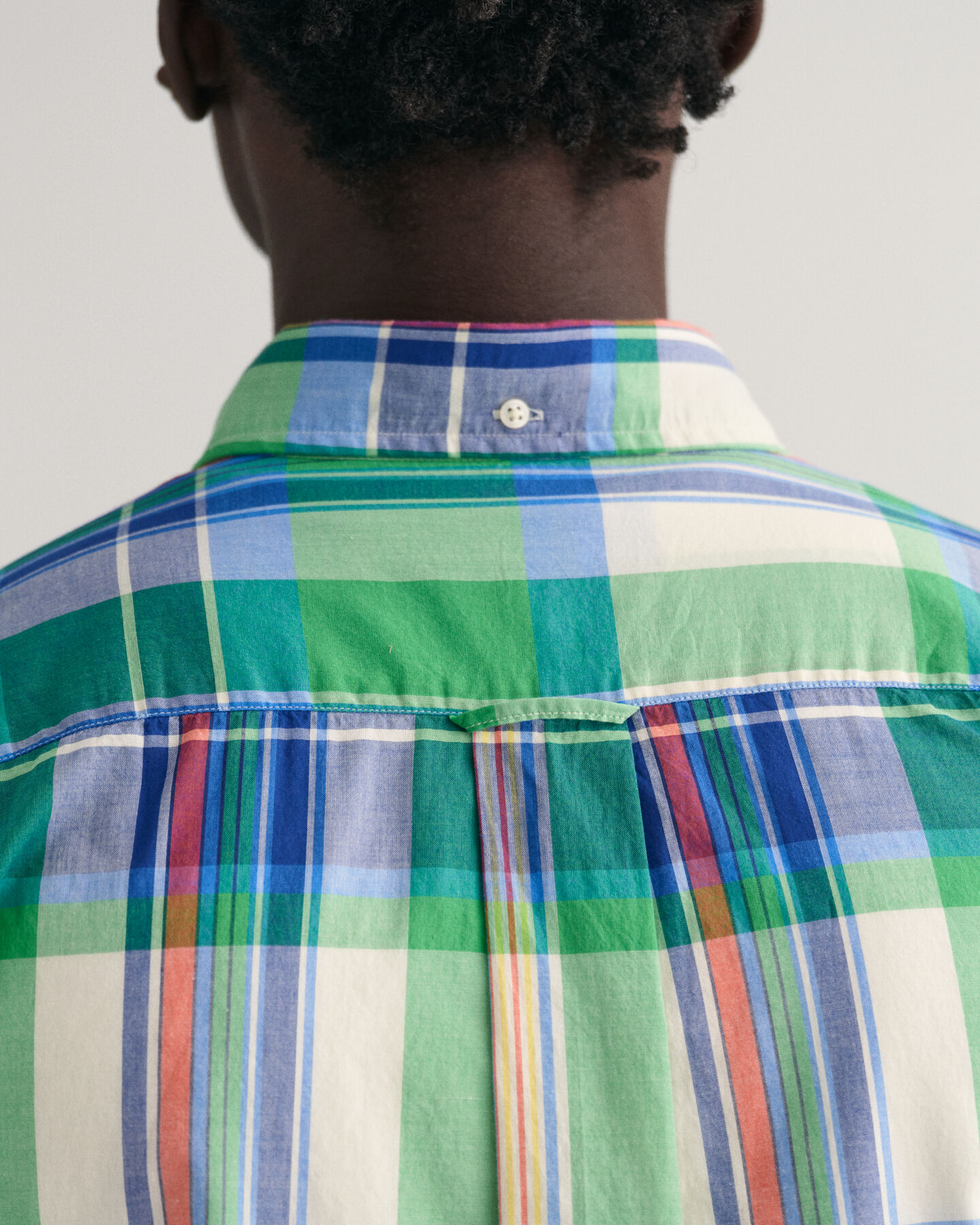 Camicia a maniche corte in madras regular fit