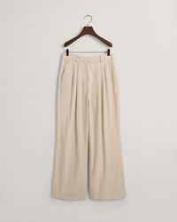 Pantaloni sartoriali elasticizzati in lino relaxed fit