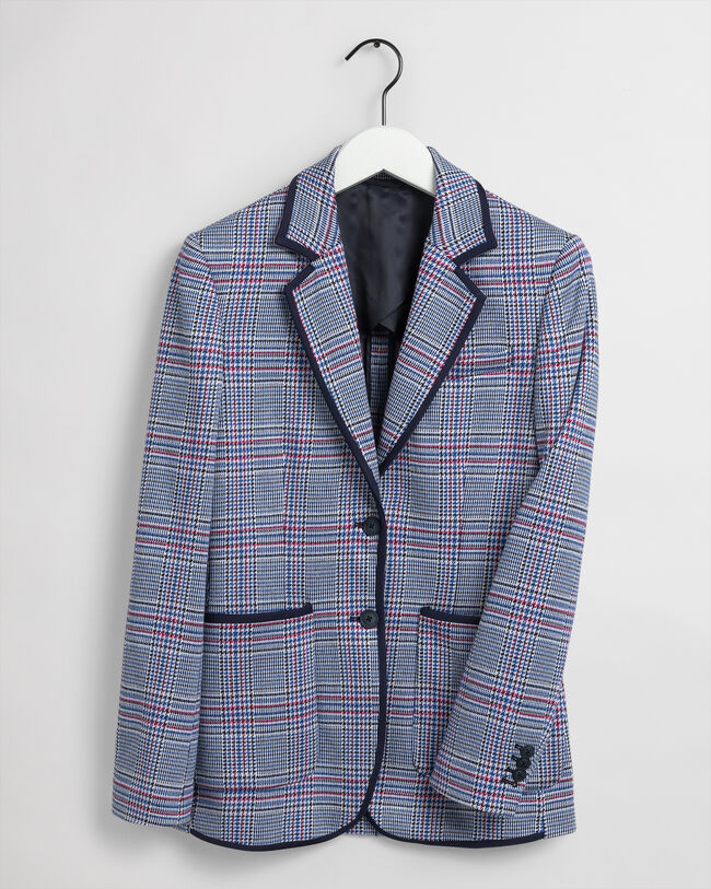 Blazer in jersey a quadri