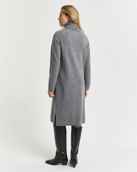 Abito a collo alto con dettagli in maglia