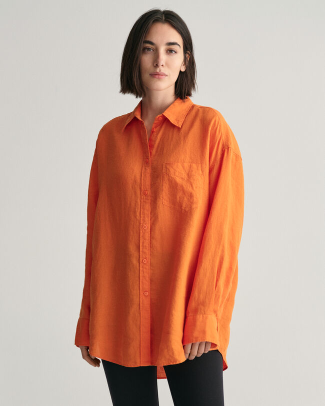 Camicia oversize in lino