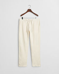 Pantaloni con coulisse in lino relaxed fit