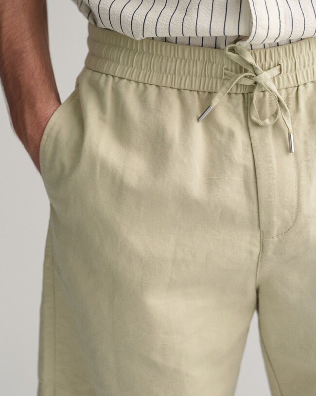 Pantaloncini in lino e cotone