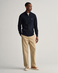 Cardigan Classic con zip in cotone