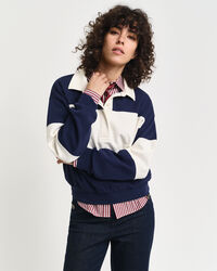 Rugger colour block in piqué a rilievo