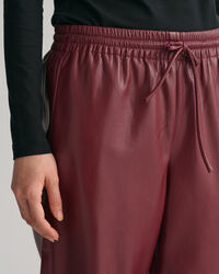 Pantaloni pull-on in finta pelle relaxed fit