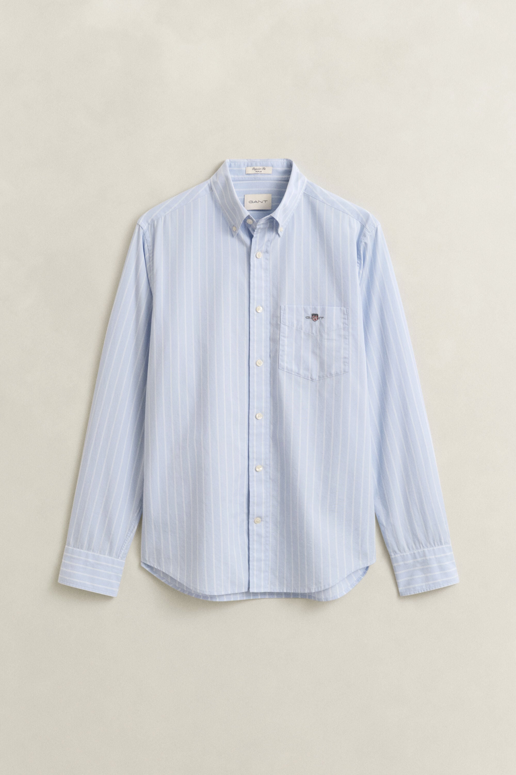 Camicia classica in popeline a righe