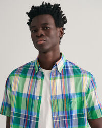 Camicia a maniche corte in madras regular fit