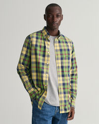 Camicia a quadri grandi in popeline regular fit