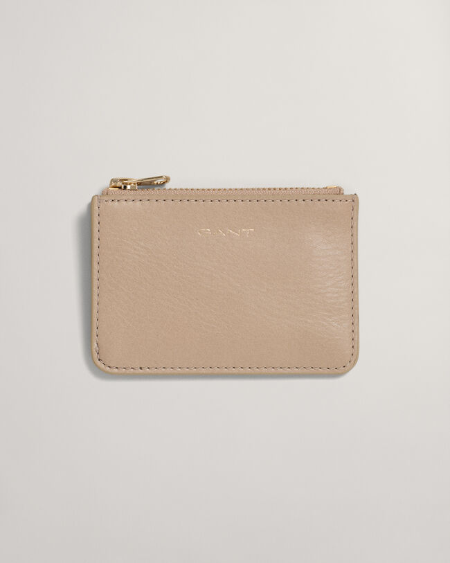 Pochette in pelle con zip