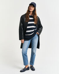 Maglia girocollo testurizzata a righe