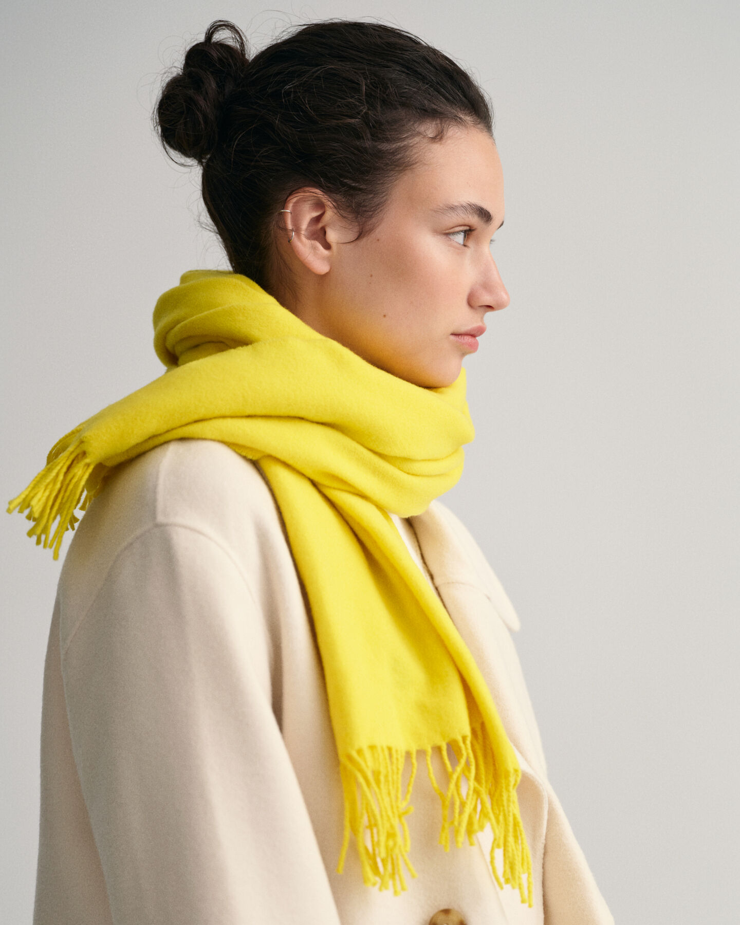 Sciarpa in lana a tinta unita