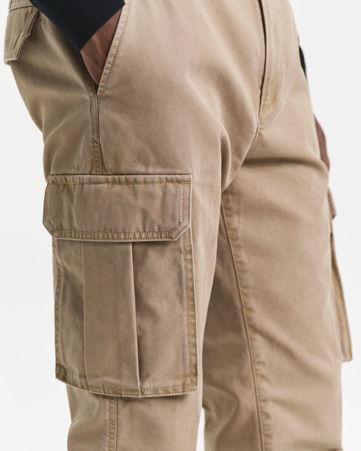 Pantaloni cargo in twill di cotone regular fit