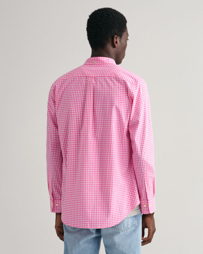 Camicia in broadcloth a quadri percalle regular fit