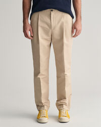 Pantaloni da abito in cotone regular fit