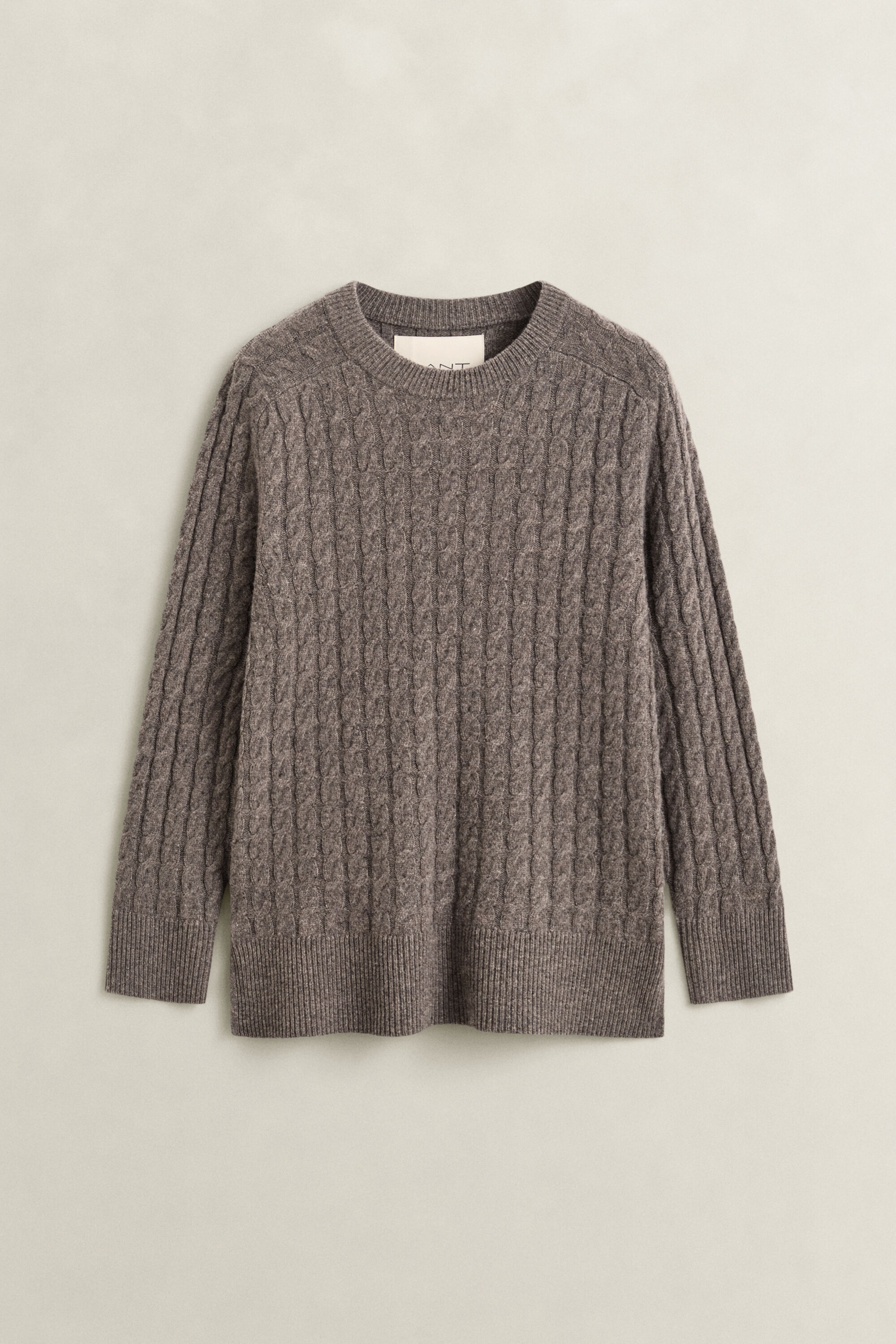 Maglia a trecce in cashmere e lana