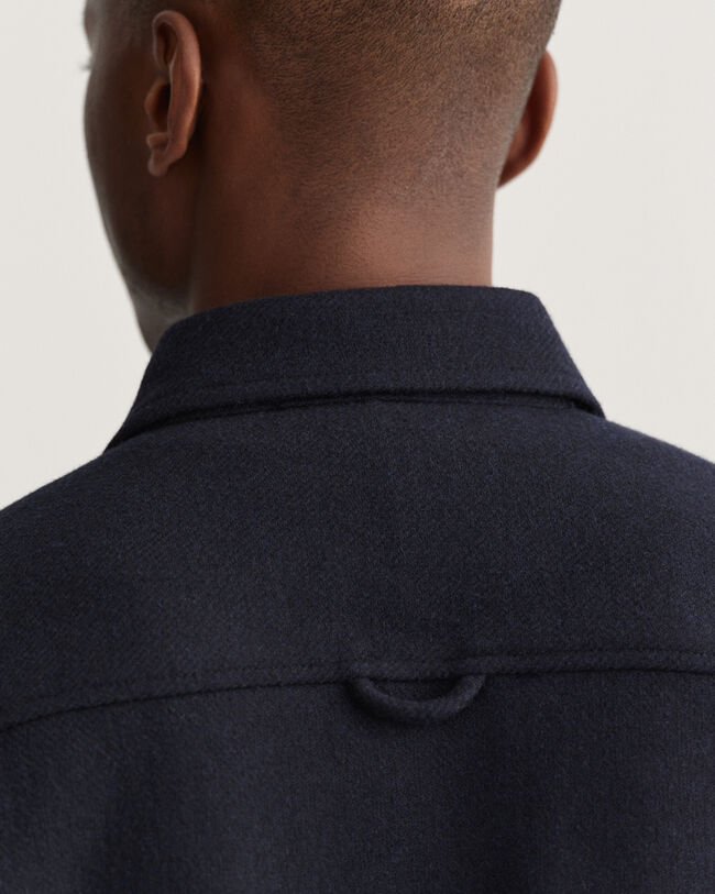 Camicia giacca in misto lana