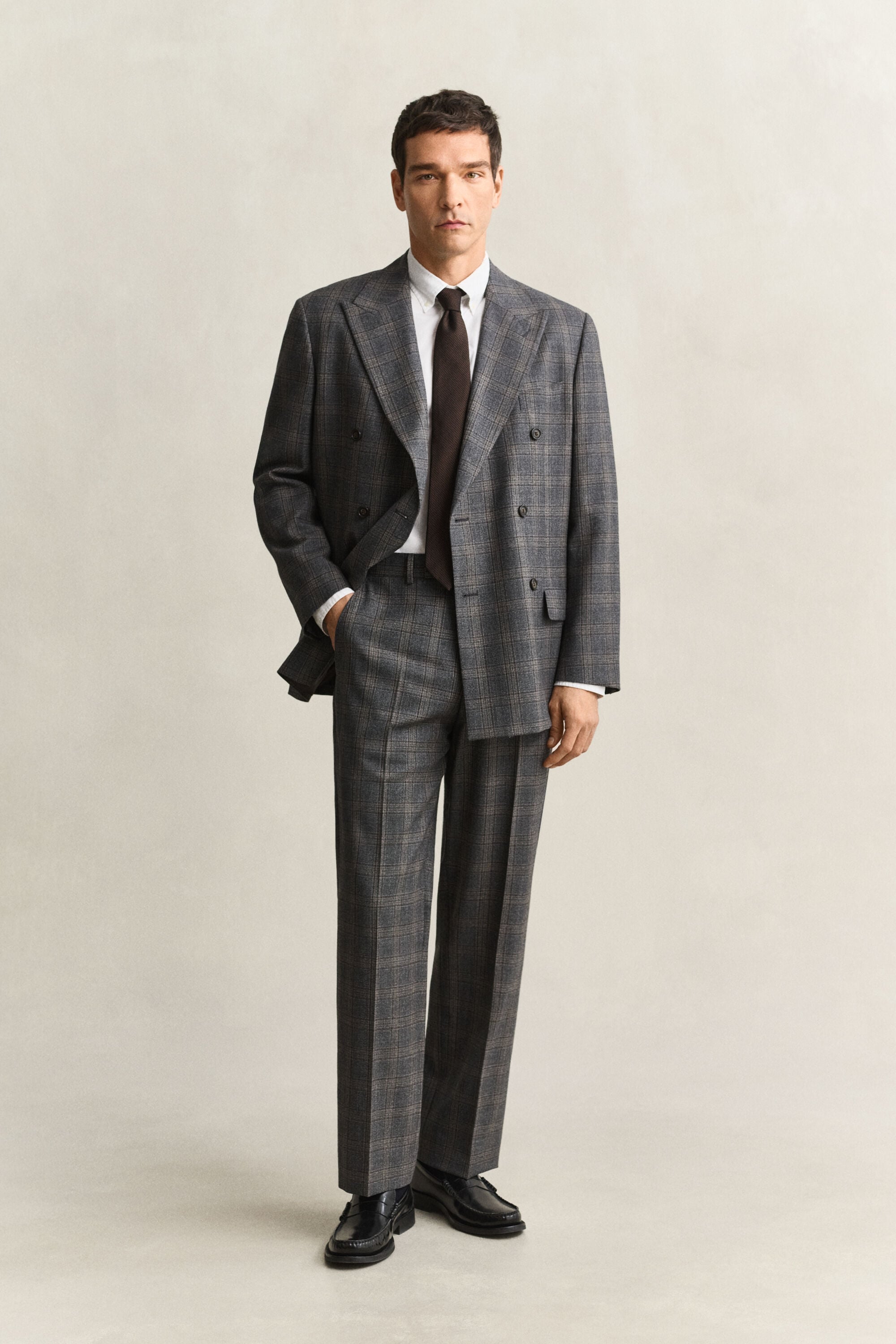 Pantaloni da abito a quadri Glen