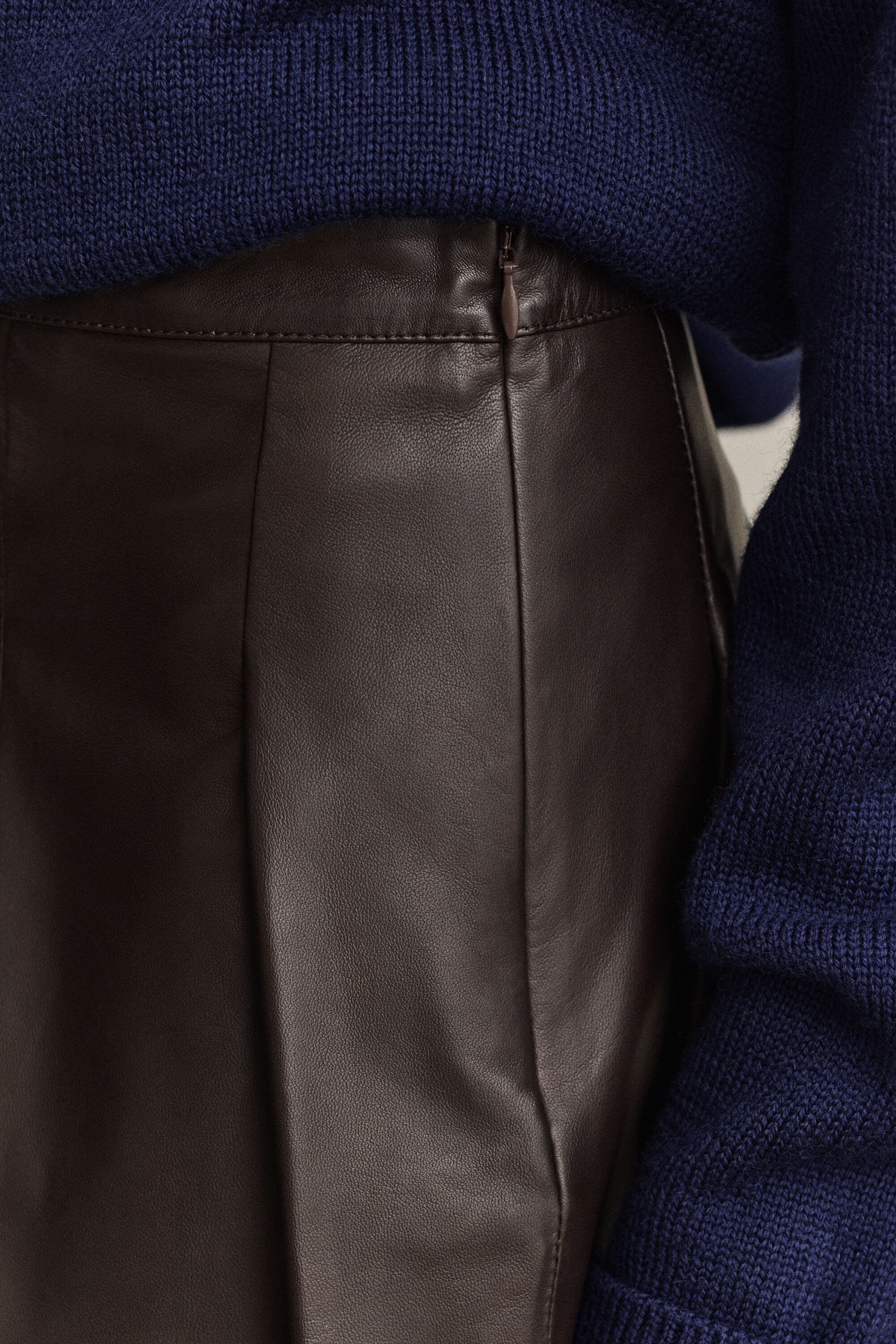Gonna a pieghe Gant x Yale in pelle