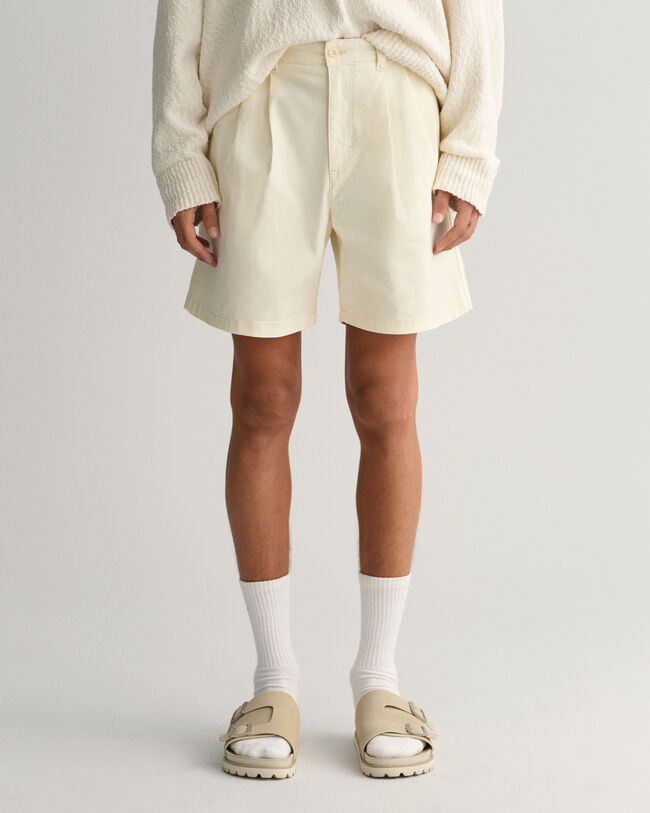 Pantaloncini con pinces relaxed fit