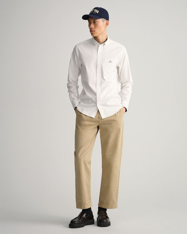 Camicia Oxford con microstampa regular fit