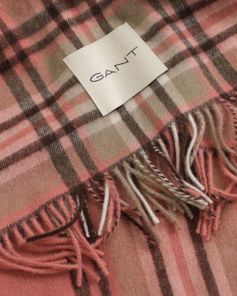 Sciarpa in lana con motivo a quadri scozzese