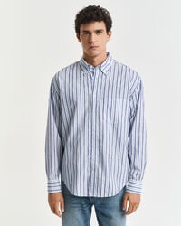 Camicia a righe testurizzate relaxed fit
