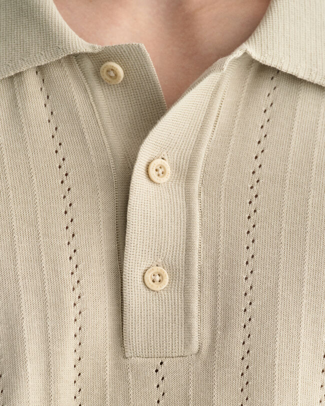 Polo Pointelle Textured