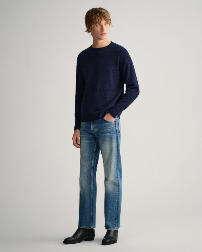 Maglia girocollo in misto lana d&rsquo;alpaca