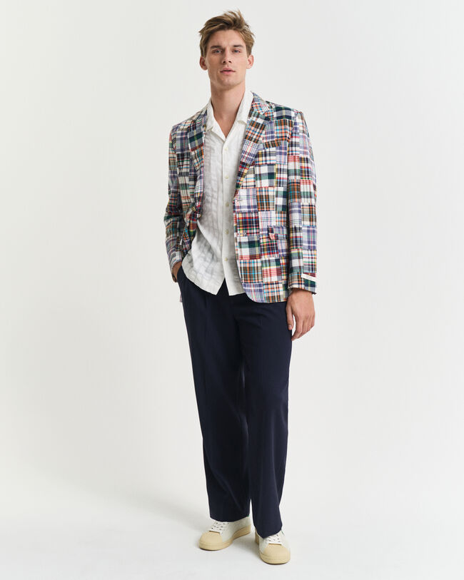 Camicia seersucker a maniche corte relaxed fit