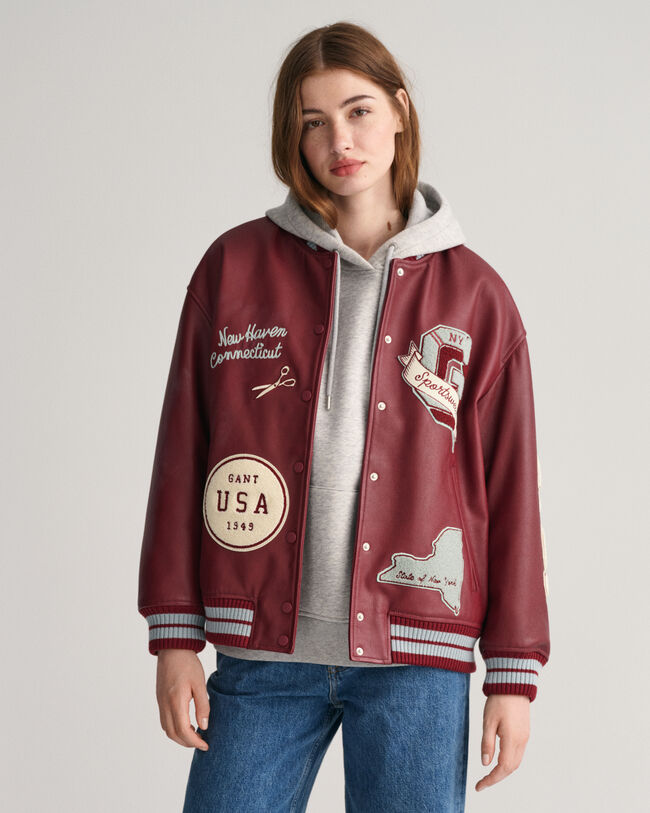 GANT Varsity Jacket in pelle