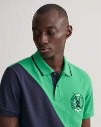 Polo Sail Graphic in piqu&eacute; e blocco diagonale