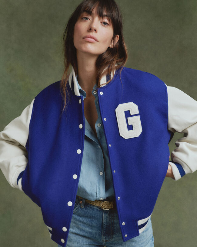 GANT Varsity Jacket in pelle