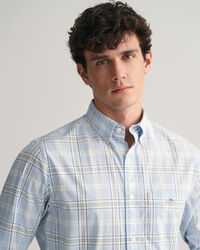 Camicia a quadri in popeline regular fit