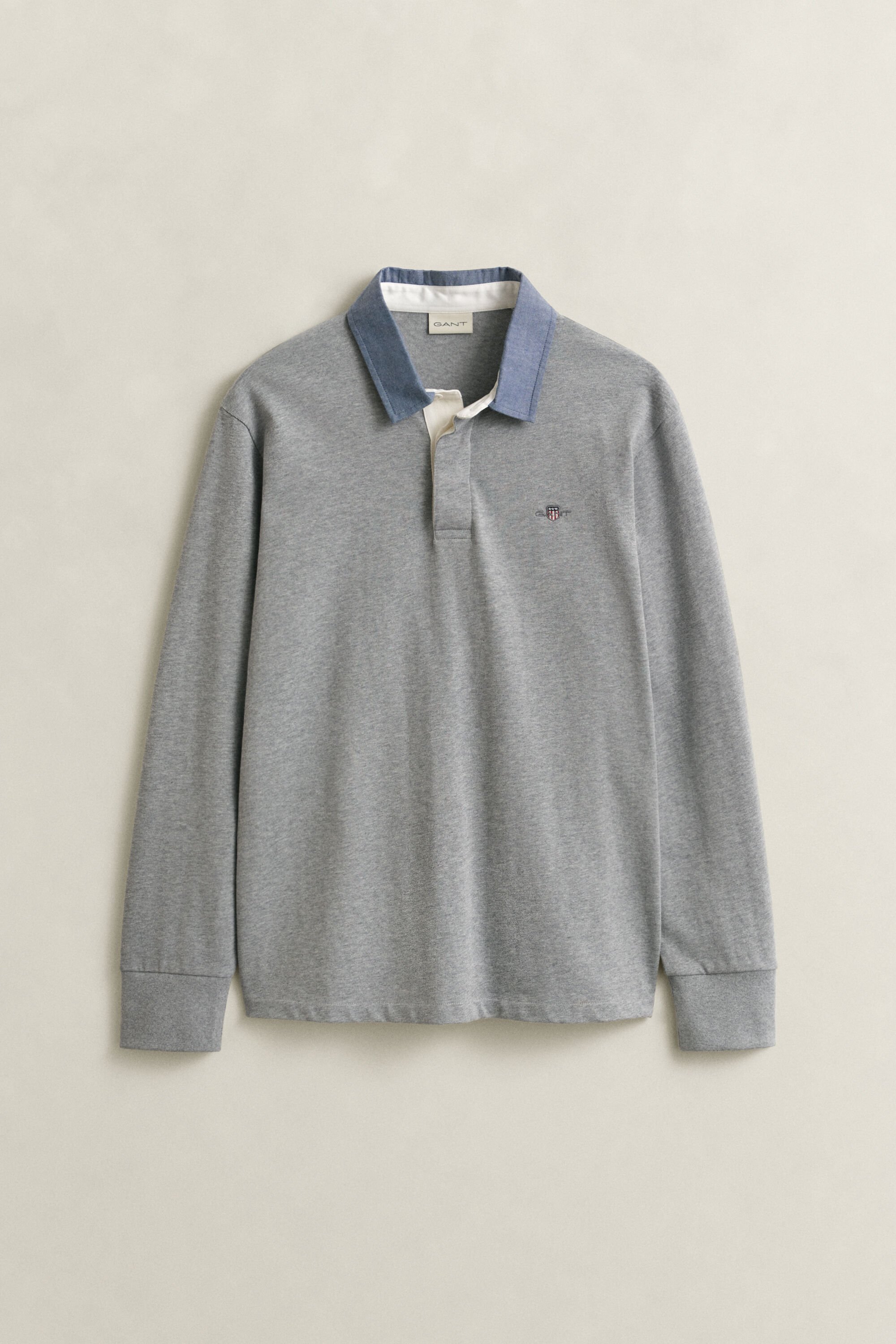 Heavy Rugger con colletto in chambray