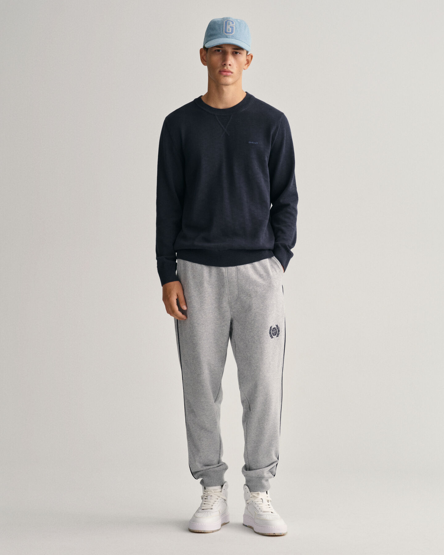 Maglia girocollo in cotone flamme