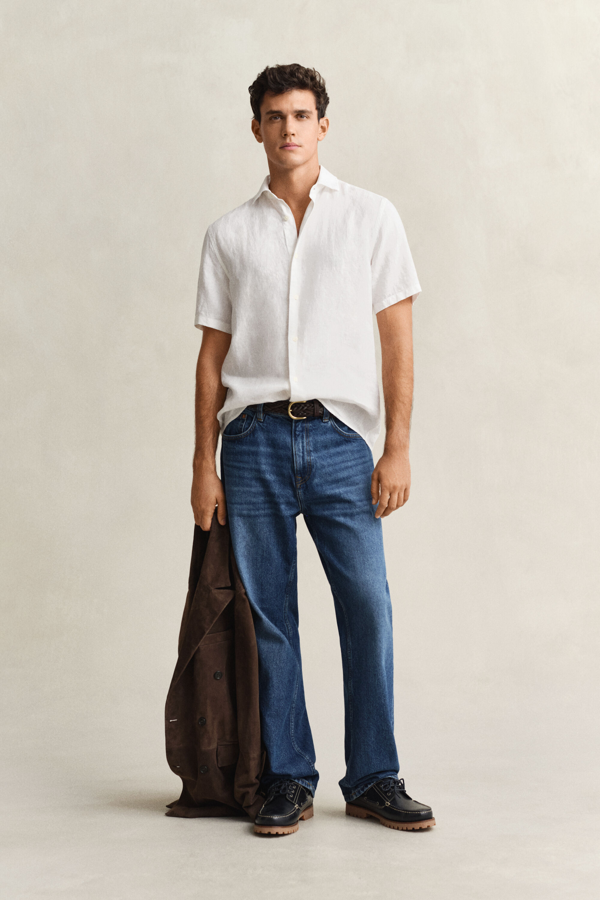 Camicia a maniche corte in lino